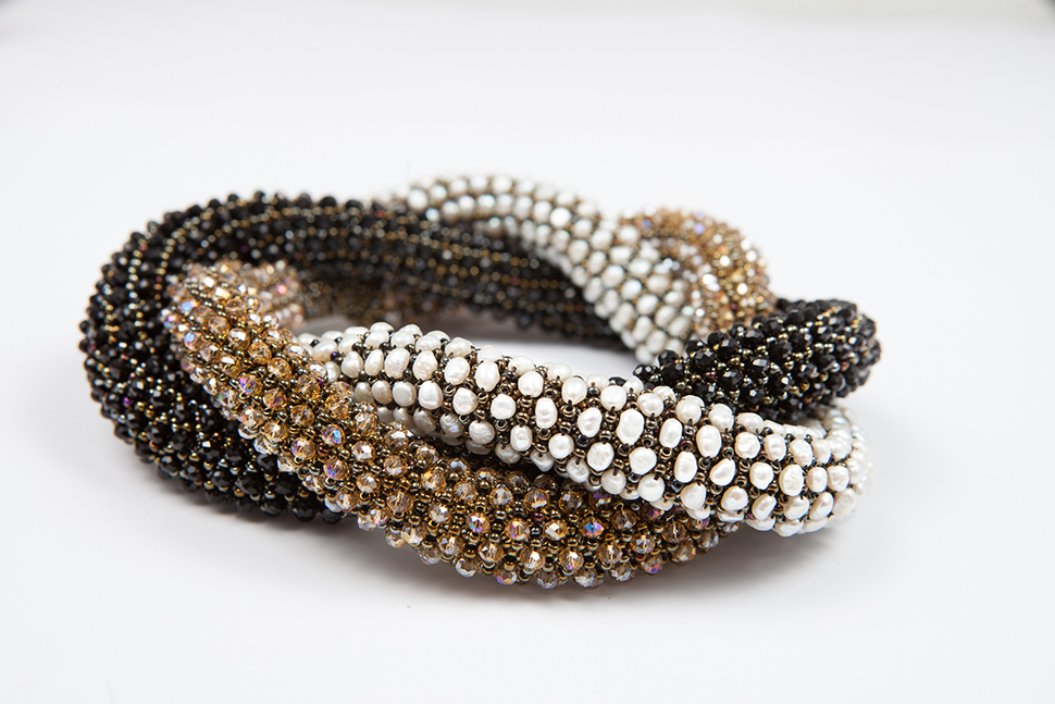 three necklaces